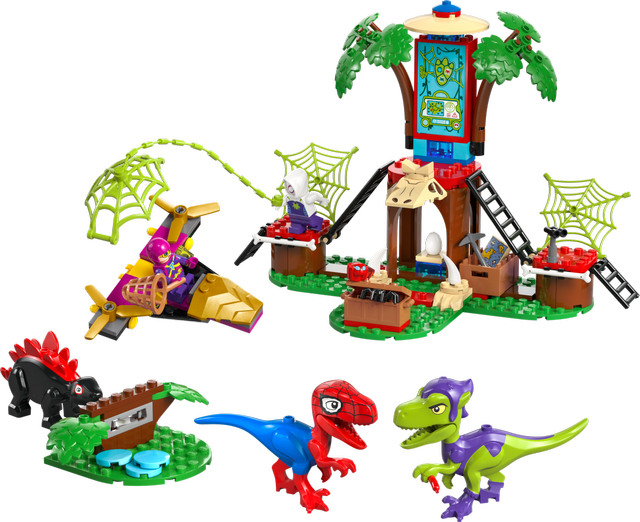 LEGO Spidey and Gobby's Raptor Battle at Tree House HQ set 11200
