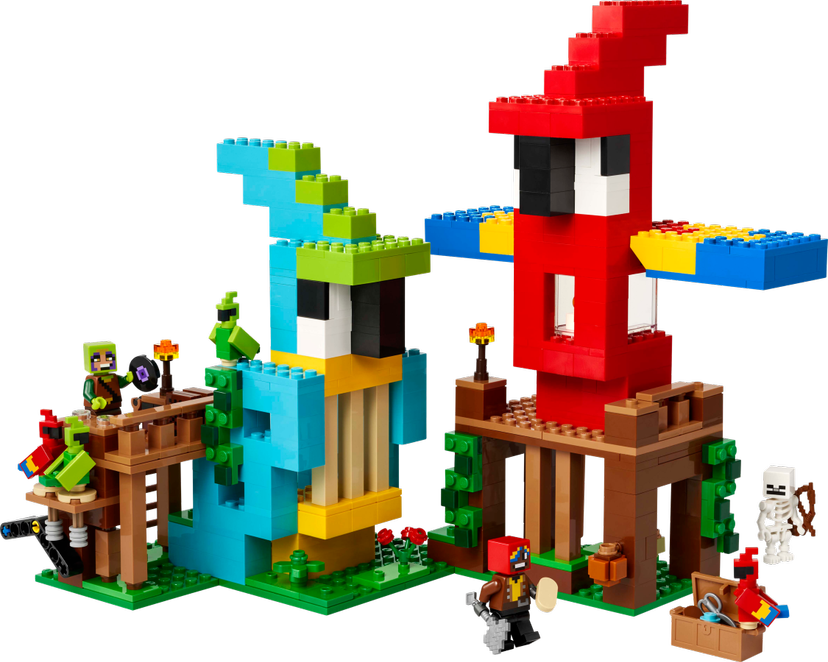 LEGO The Parrot Houses set 21282 - Minecraft theme