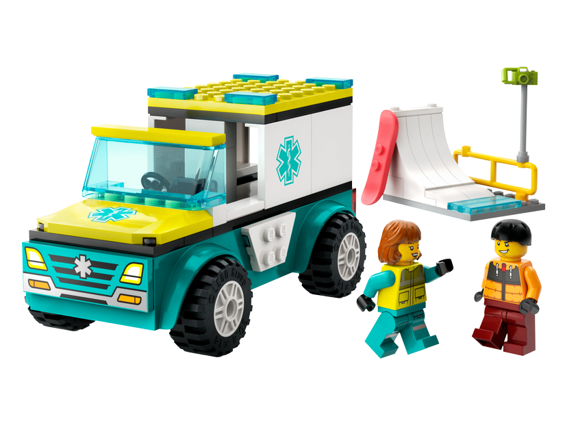 LEGO Emergency Ambulance and Snowboarder set 60403 - City theme