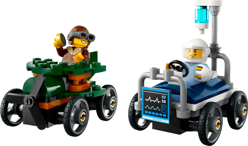 LEGO Airplane vs. Hospital Bed Race Car Pack set 60459 - City theme