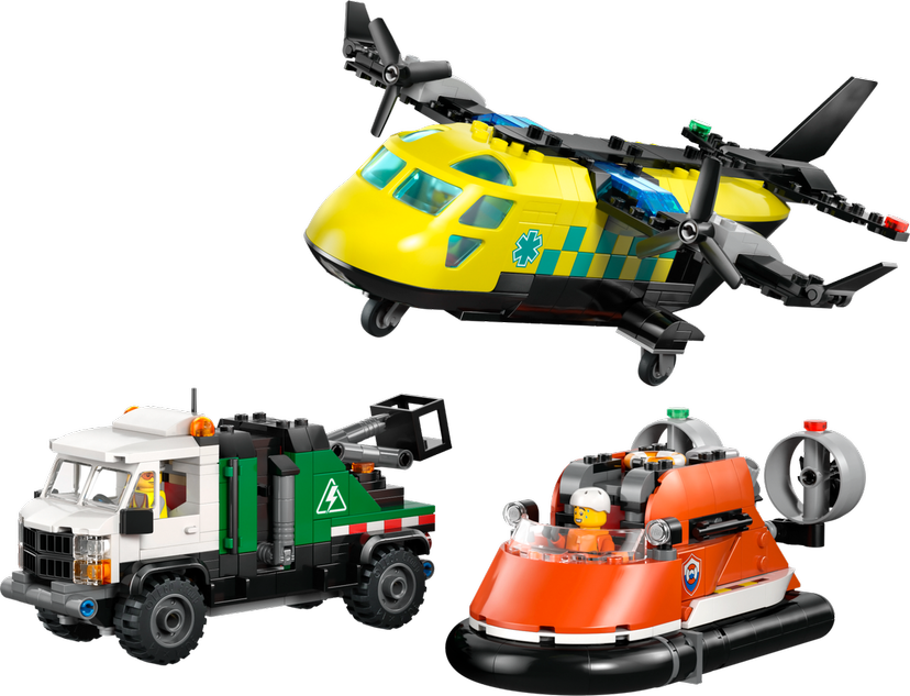 LEGO Airplane, Service Truck & Hovercraft Remix set 60505 - City theme