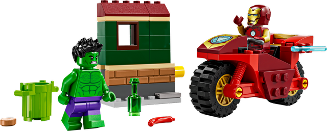 LEGO Iron Man with Bike and The Hulk set 76287
