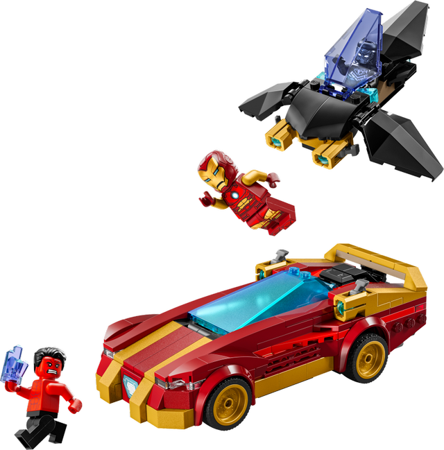 LEGO Iron Man Car & Black Panther vs. Red Hulk set 76310
