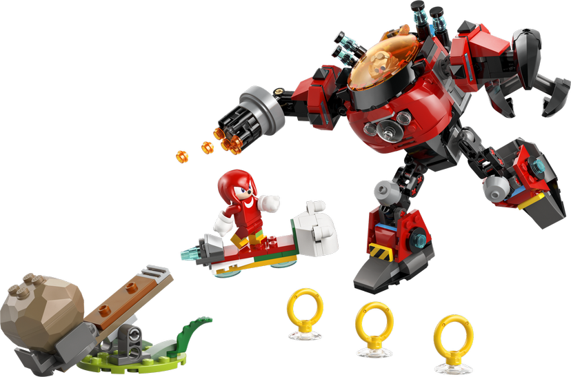 LEGO Knuckles vs. Dr. Eggman Egg Crusher Mech set 77005 - Sonic The Hedgehog theme