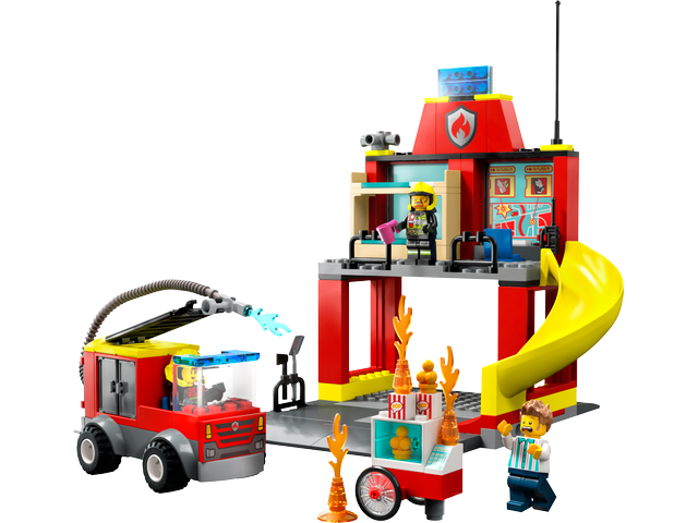 LEGO Fire Station and Fire Truck set 60375