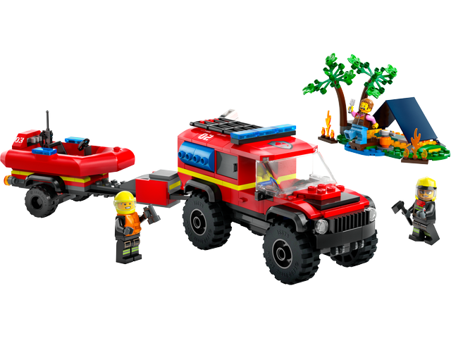 LEGO 4x4 Fire Engine with Rescue Boat set 60412
