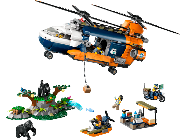 LEGO Jungle Explorer Helicopter at Base Camp set 60437