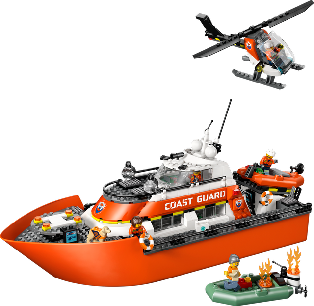 LEGO Coast Guard Rescue Boat & Helicopter set 60504
